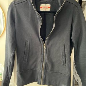 American Giant Moto Zip Up Sweater Women’s Small Black